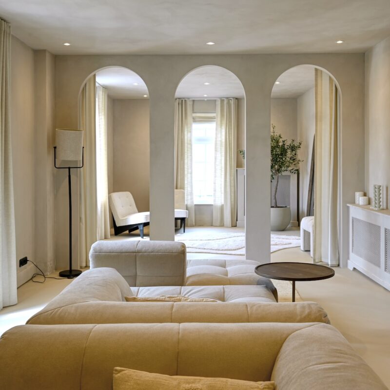 betonlook verf shadedwhite woonkamer