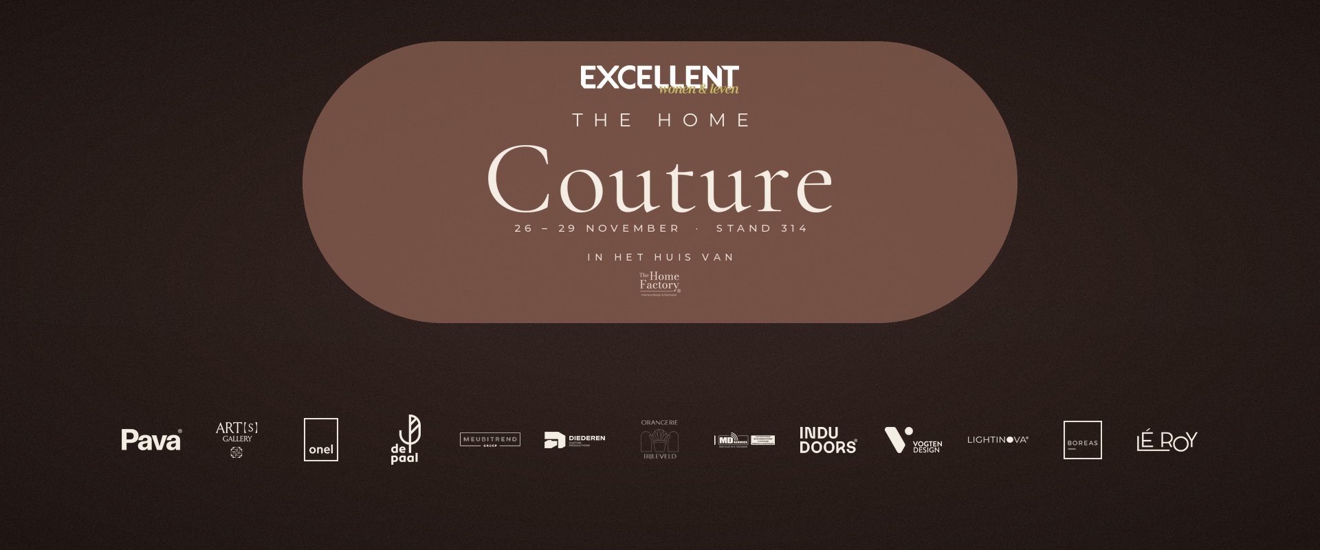 Bezoek Pava op The Home Couture beurs – 26 t/m 29 november, stand 314